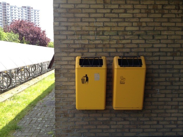 Yellow Trashcans